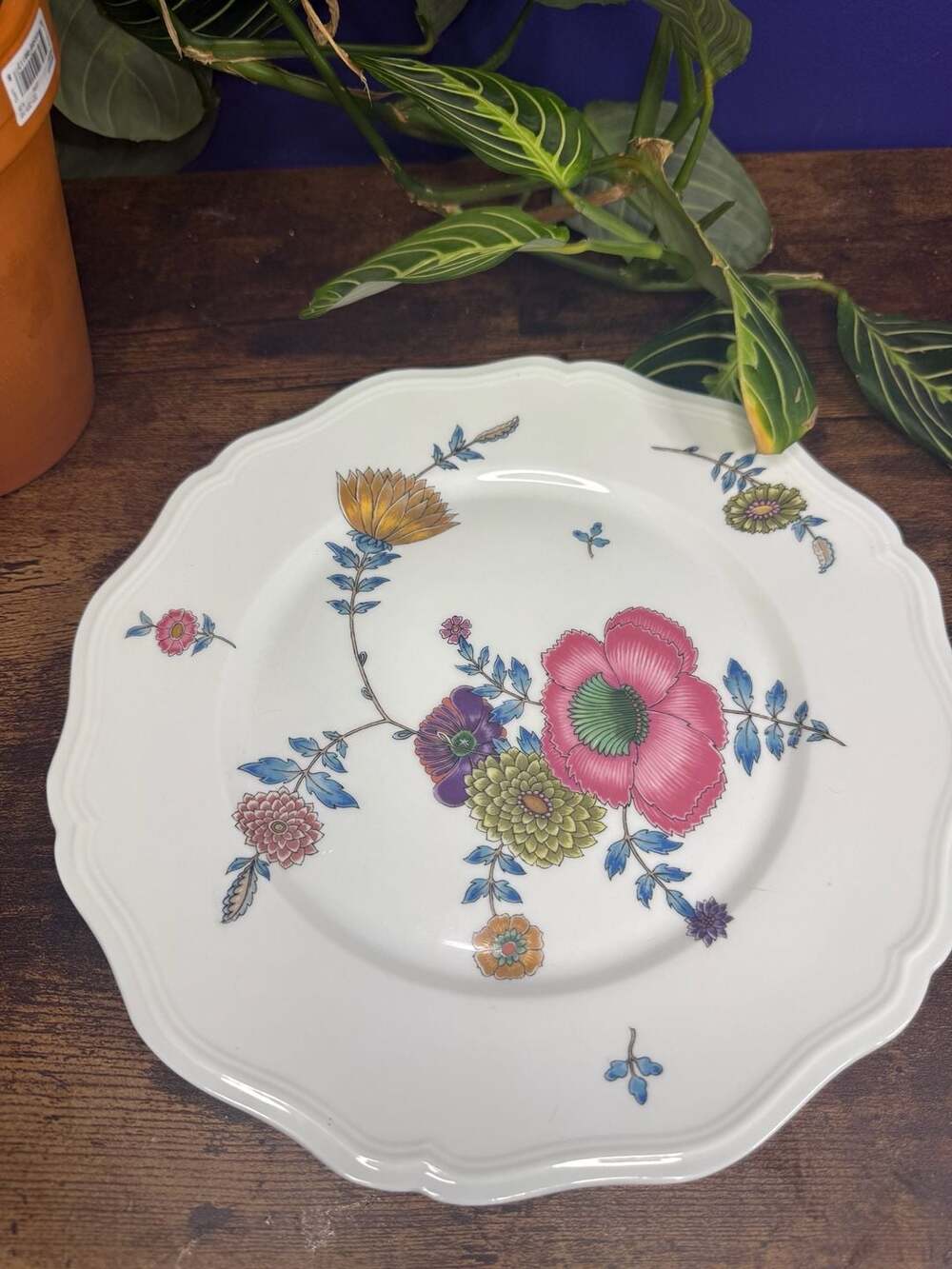 A. Raynaud et Cie Ceralene Limoges Anemones Floral Dinner Plate